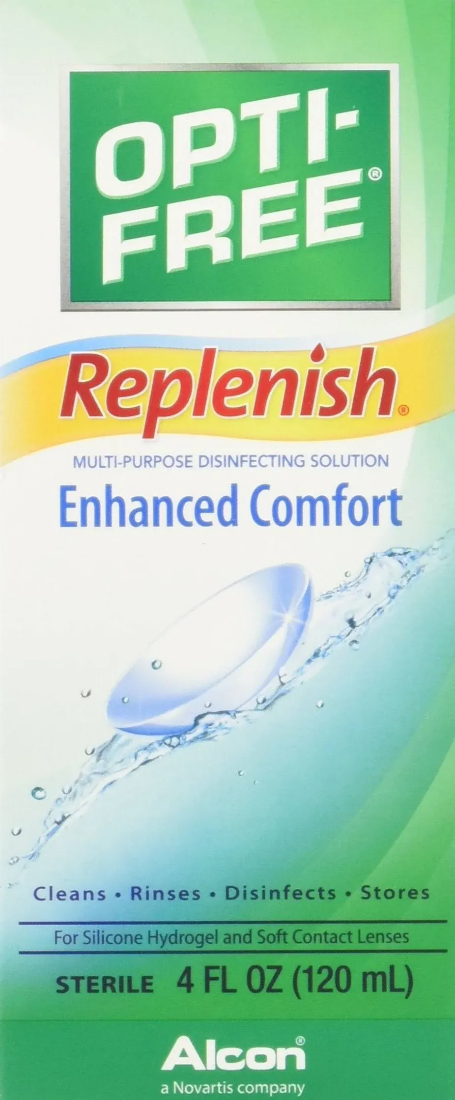 Opti-Free replenish solution for contact lenses 4 Fl oz