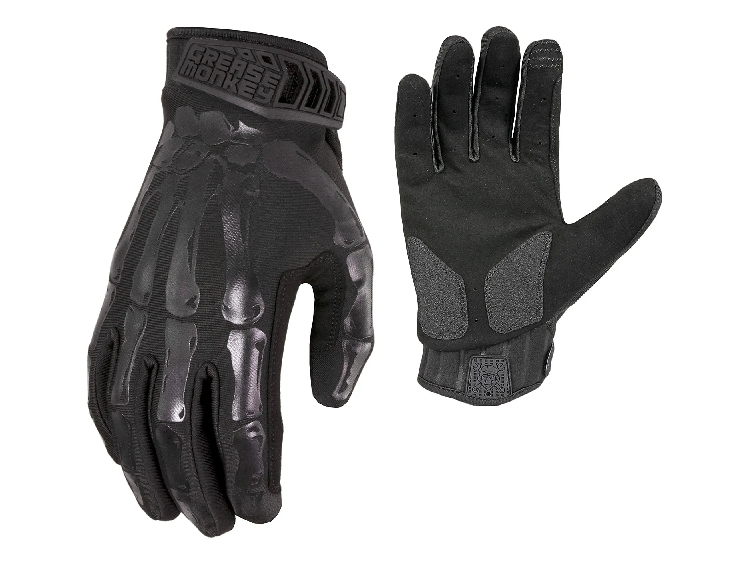 Grease Monkey Bones Xtreme Black Out Mechanic Work Gloves