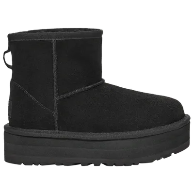 Shop Ugg Girls  Classic Mini Platform In Black/black