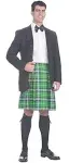 Forum Novelties Halloween Men's Gentleman Kilt Costume, Green, One Size