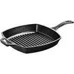 Lodge Cast Iron 10.5 inch Square Grill Pan, Black