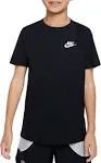 Nike Boys' Sportswear Futura T-Shirt, Large, Black/White