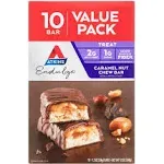 Atkins Endulge Caramel Nut Chew Bar, Dessert Favorite, 1g Sugar, Good Source of Fiber, 10 Count