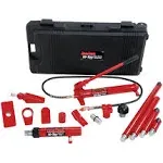 Porto-Power B65115 Black/Red Hydraulic Body Repair 19 Piece Kit - 10 Ton Capa...