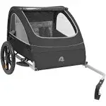 Single & Double Passenger Children’s Foldable/Collapsible Tow Behind Bike Trailer with 16" Wheels, Safety Reflectors & Rear Storage Compartment