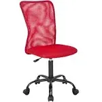 BestOffice Ergonomic Office Chair Desk Chair Mesh Computer Chair Armless Back Support Modern Executive Rolling Swivel Chair with Lumbar Support(Red)