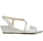 LifeStride Women's Yasmine Wedge Sandals (Silver) - Size 8.5 W