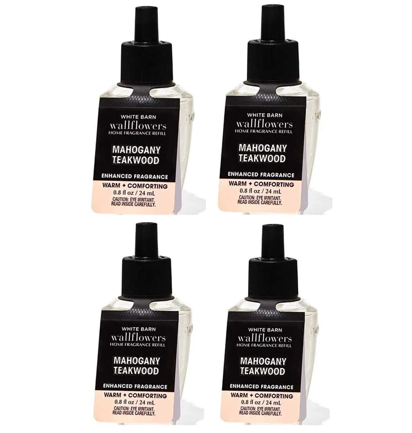 Bath & Body Works Wallflowers Fragrance Refill 0.8 oz 4 Pack (Mahogany Teakwood)