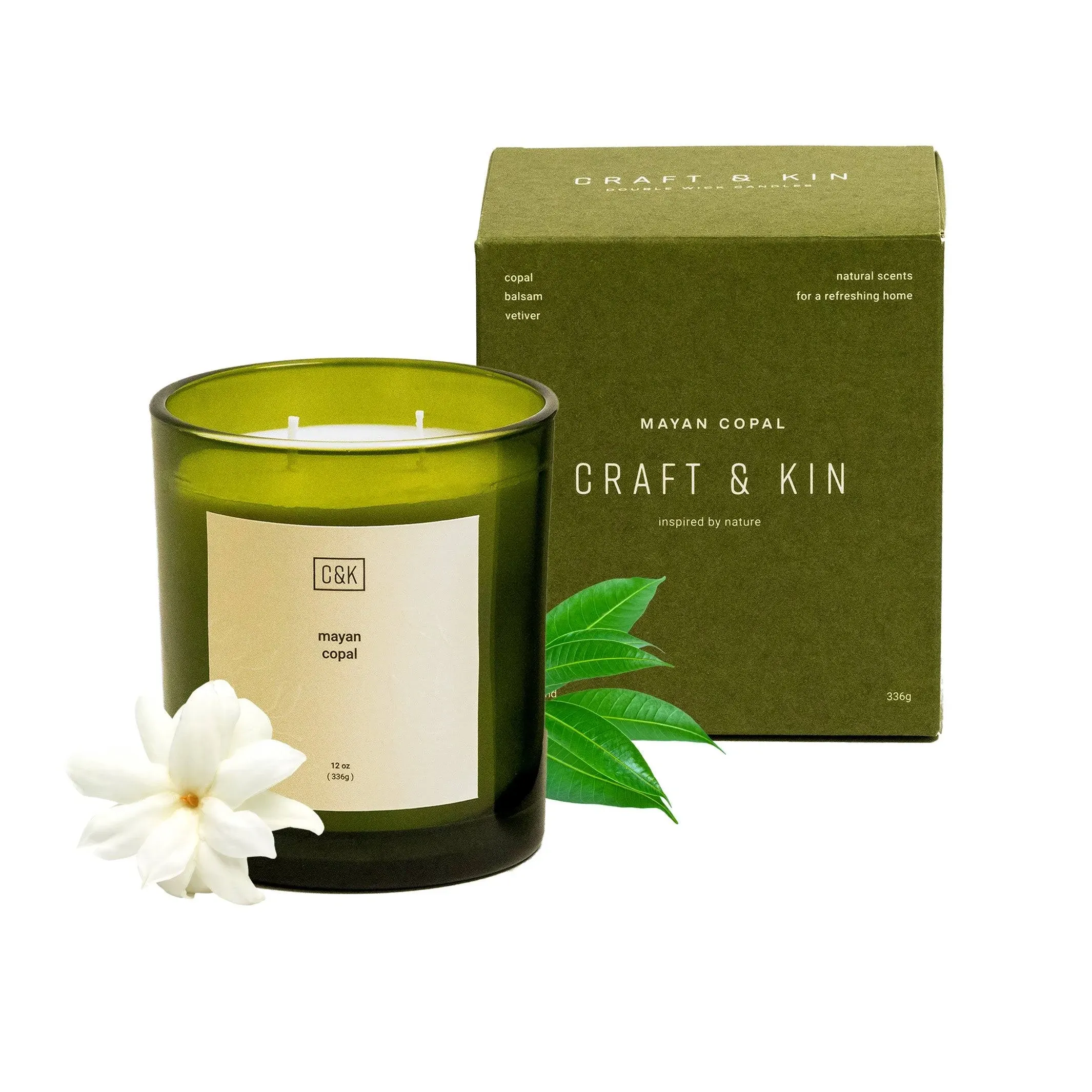 Premium Soy Candle | 12 oz, Ultra Clean Burn Mayan Copal Scented Candle, Scented Candles for Home, Long Lasting Candles, Candles for Home Scented | Novelty Candles | Summer Candles, Green Candle