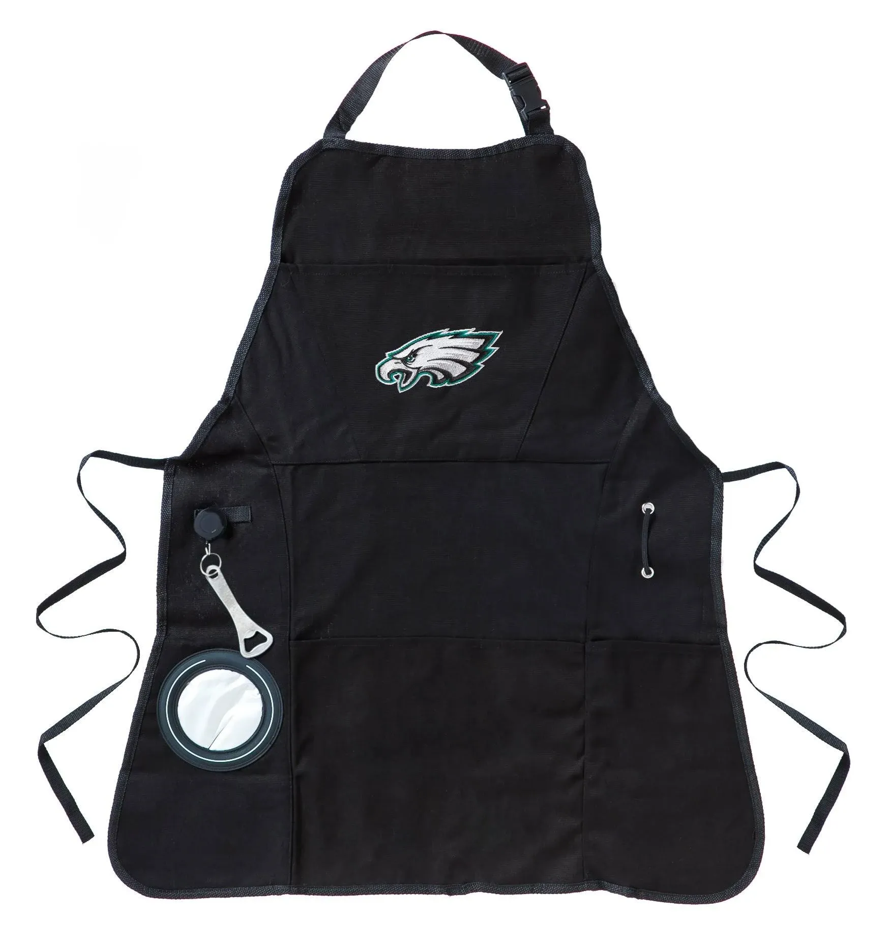 Team Sports America NFL Philadelphia Eagles Ultimate Grilling Apron Durable Cotton with Beverage Opener and Multi Tool For Football Fans Fathers Day and More