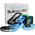 Get Out!™ Full Classic Slackline Kit with Helpline, Tree Protectors and Carry Bag