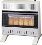 Procom 25,000 BTU Liquid Propane Ventless Infrared Plaque Heater with Base Feet, T-Stat Control