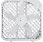 Genesis 20" Box Fan, 3 Settings, Black (G20BOX-BLK)