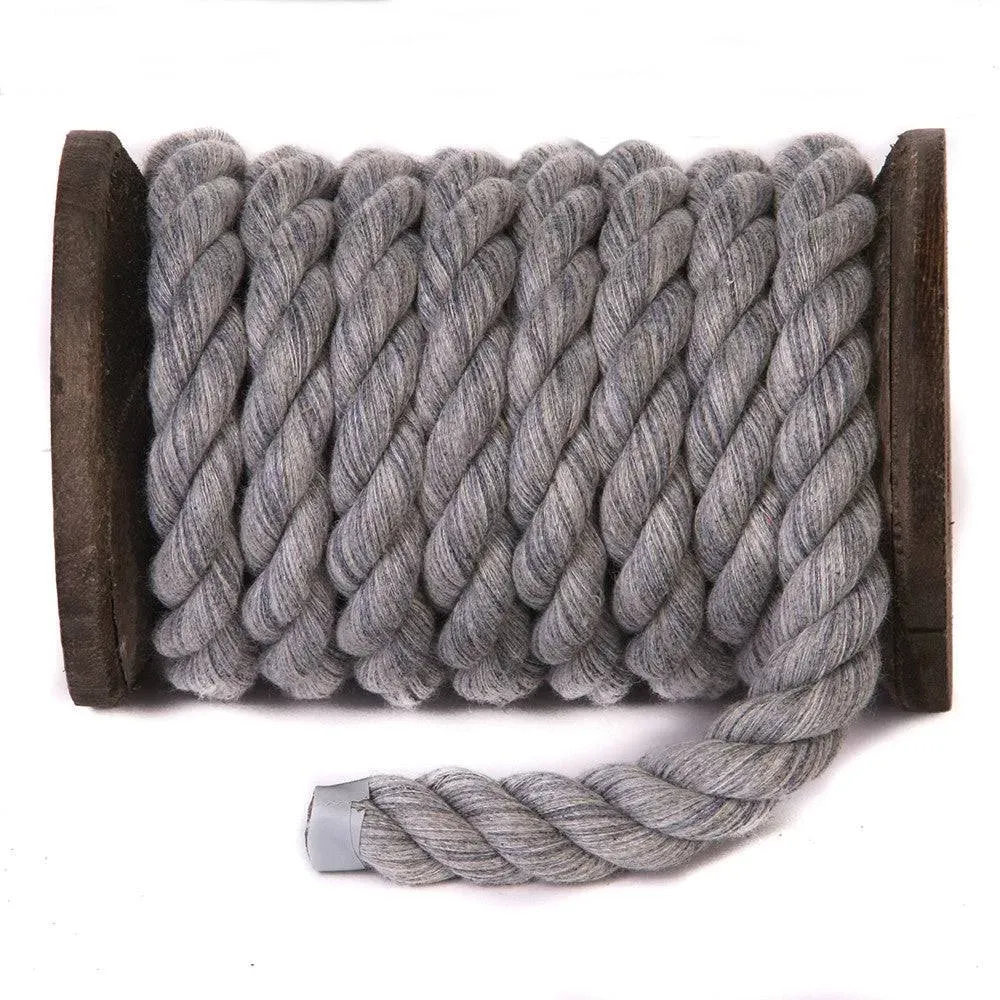 Ravenox Natural Twisted Cotton Rope | Made in The USA | Strong Multi-Strand Cordage for Sports, Décor, Pet Toys, Crafts, Macramé, Nautical & Indoor Outdoor Use| by The Foot & Diameter (Multiple Color)