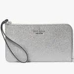 Kate Spade Lucy Glitter Medium L-Zip Wristlet