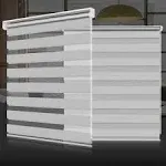 SEEYE Horizontal Window Shade Blind Zebra Dual Roller Blinds Day and Night Blinds ...