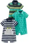 Simple Joys by Carter's Baby Boys' Rompers, Pack of 3