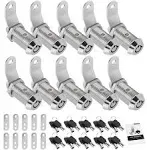 Cylinnda 10 Pack Cabinet Lock with Keys 1-1/8” RV Storage Locks Keyed Alike R...