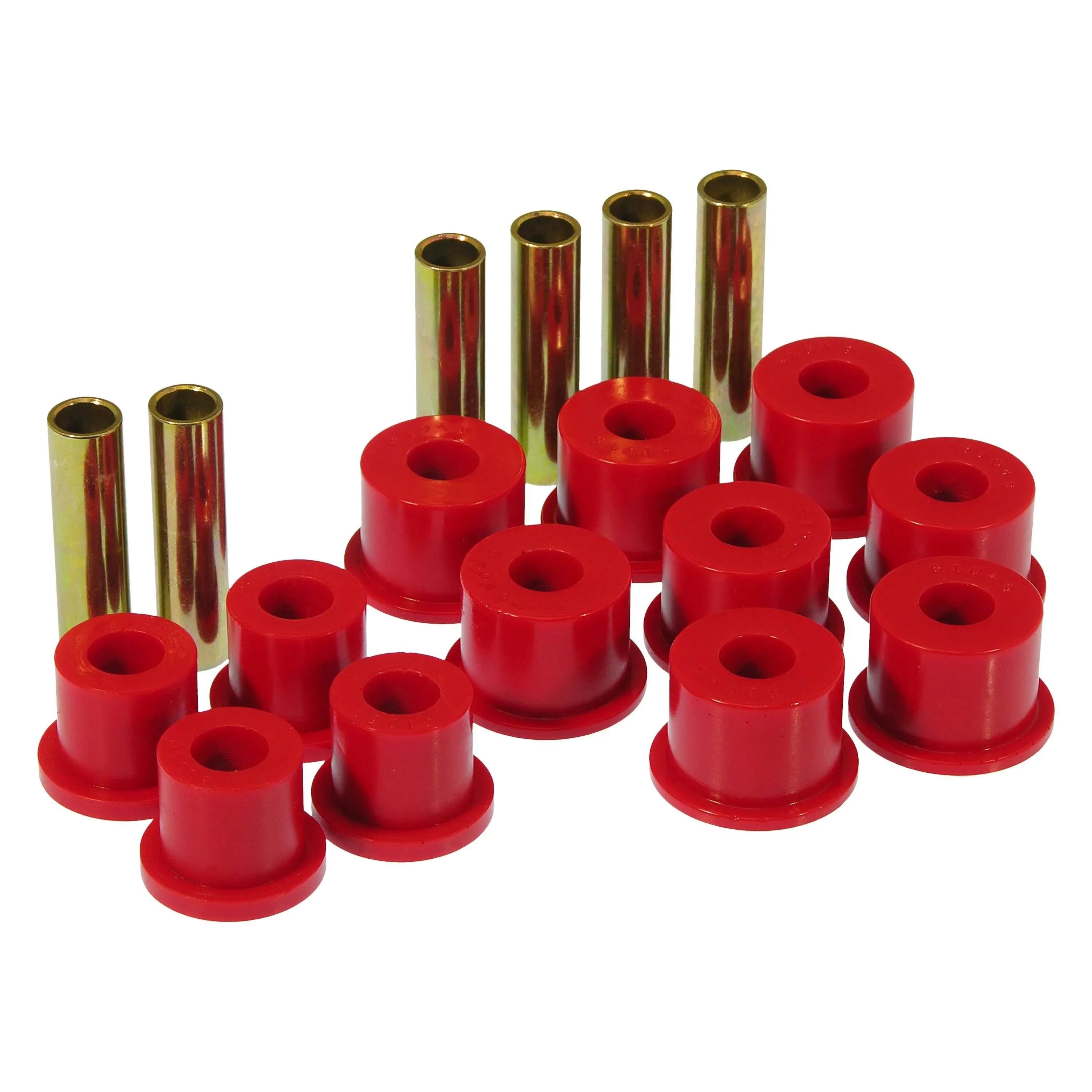 Prothane 7-1017 Red Rear Spring Eye and Shackle Bushing Kit