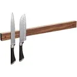 wooDsom Powerful Magnetic Knife Strip, Solid Wall Mount Wooden Knife Rack, Bar. Unique Gift Made in USA (Walnut, 24")