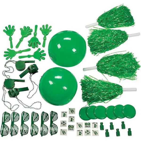 School Spirit Assortment - Green - Toys - 50 Pieces