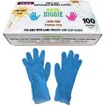 ZRiNG 4mil thickness - No Biggie Kid sized Disposable Nitrile Gloves. Latex Free, Powder Free & Food Grade.