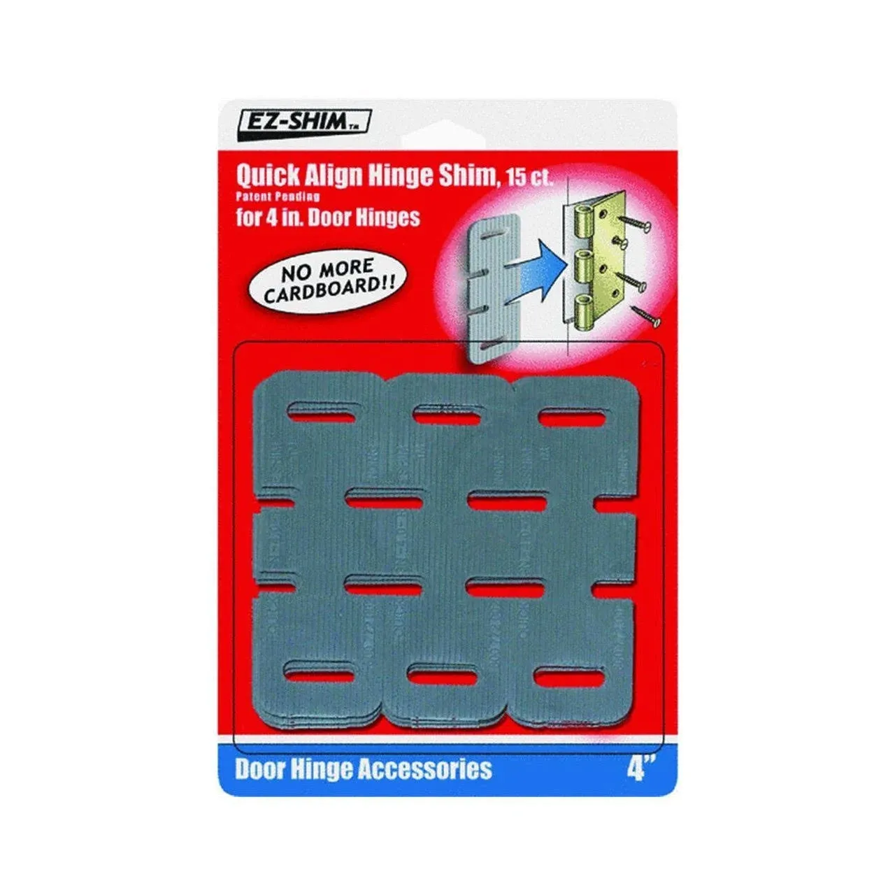 EZ-Shim, Inc. HS400BP 4" Quick Align Hinge Shim (Two Packs of 15)