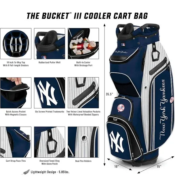 Houston Astros Bucket III Cooler Cart Golf Bag