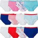 Fruit of the Loom Girls Assorted Cotton Brief Underwear  12 Pack Panties Sizes 4 - 14