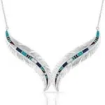 Montana Silversmiths Breaking Trail Feather Necklace