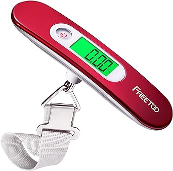 FREETOO Luggage Scale Portable Digital Hanging Scale for Travel, Suitcase Weight Scale with Superior Piano Lacquer 110 Lb/ 50Kg Capacity, Battery Included