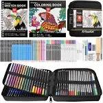 Artownlar 76 Art Set Drawing Supplies - Pro Sketching Kit for Artists Adults Teens Kids - Sketch Book, Coloring Book, Graphite, Charcoal, Watercolor