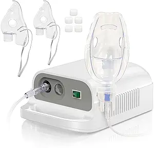 Patin Nebulizer Machine for Adults & Kids - Portable Nebulizer Machine for Breathing with Mouthpiece & Mask, Desktop Asthma Compressor Nebulizer for