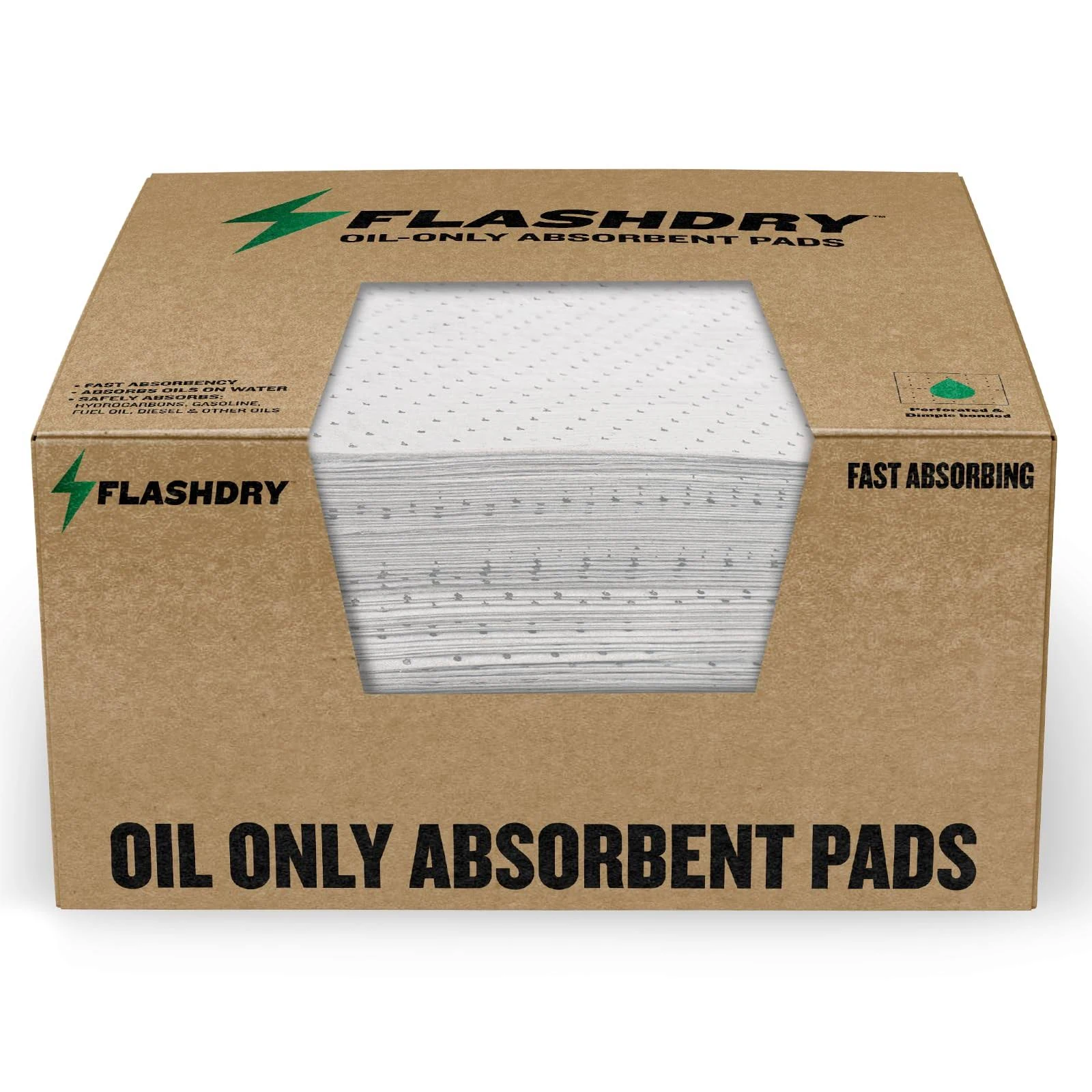 FlashDry Oil Absorbent Pads – High Absorbency of Oil-Based Liquids,... 