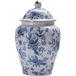 Rose Medium Urn for Female - Ceramic KeepsakeUrn for Human Ashes, Blue Rose Decorative Urns for Women/Mom/Girl, Honor Your Loved One Lost - Qnty 1