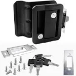 RV Travel Trailer Entry Door Lock Polar Black Paddle Deadbolt