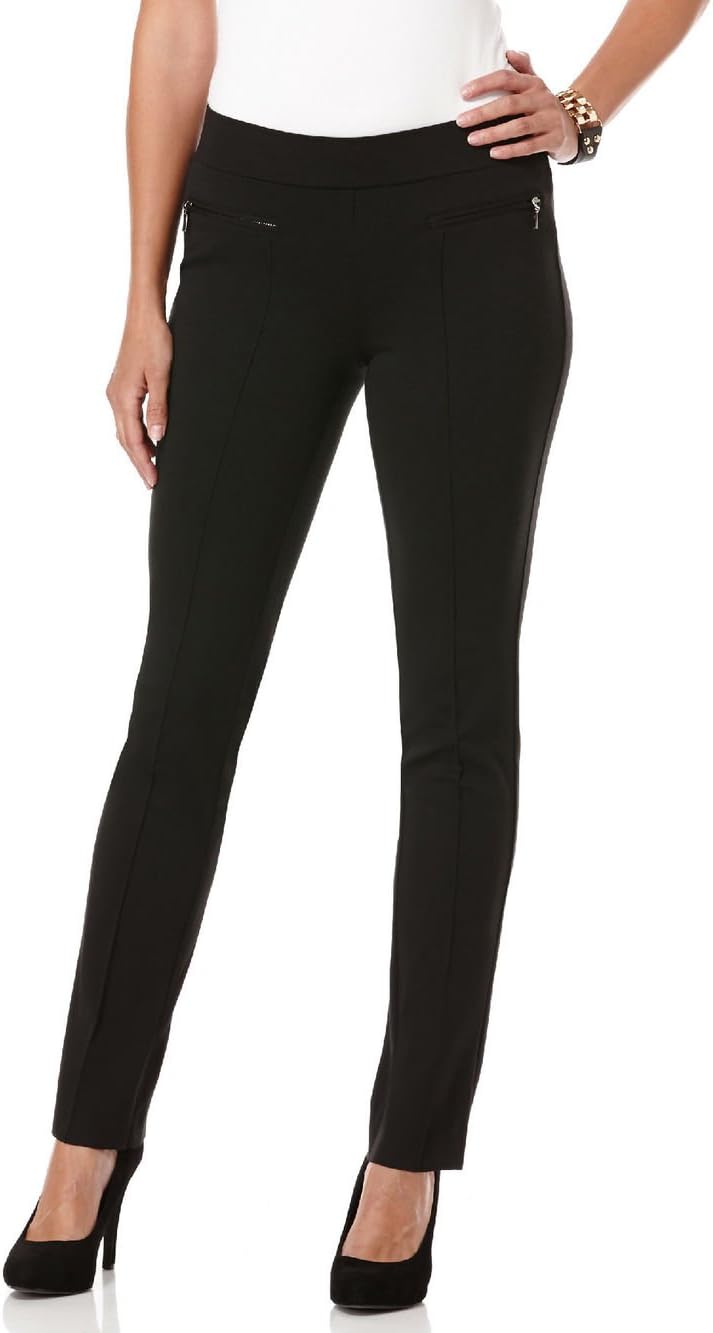 Petite Ponte Knit Slim Leg Pant - Comfort Fit