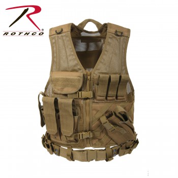 Rothco Cross draw Molle Tactical Vest - Luminary Global, Black / Regular