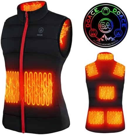 DOACE Heated Vest for Women and Men, Smart Electric Heating Vest Rechargeable, Battery Not Included