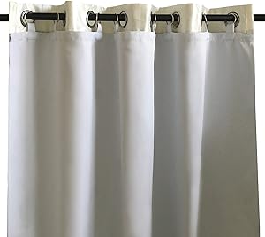 DriftAway Thermal Insulated Blackout Curtain Liner 2 Panels Each Liner Size 50 Inch by 92 Inch Rings Included