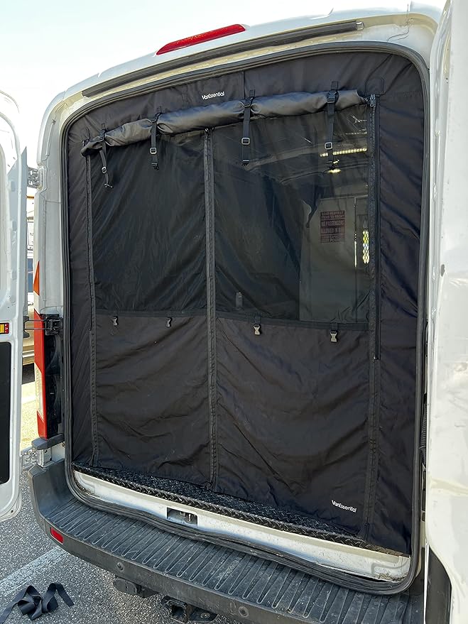 VanEssential Medium ROOF Rear Door Bug Screen Designed for Ford Transit - Cente