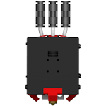 Zonestar M4v6 4-in-1-out Mix Color Hotend Assembly for Z9V5 0.4mm Nozzle for 1.75mm Filament