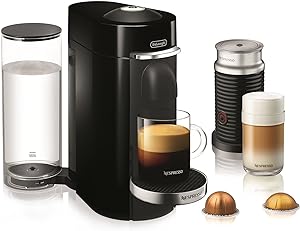 De'Longhi Nespresso VertuoPlus Coffee and Espresso Maker with Aeroccino, Black