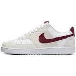 Nike Court Vision Low Women's Basketball Sneakers, Size: 7, White Team Red