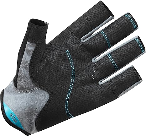 Gill Deckhand Sailing Gloves Short Finger with 3/4 Length Fingers - 50+ UV Sun Protection & Water Repellent