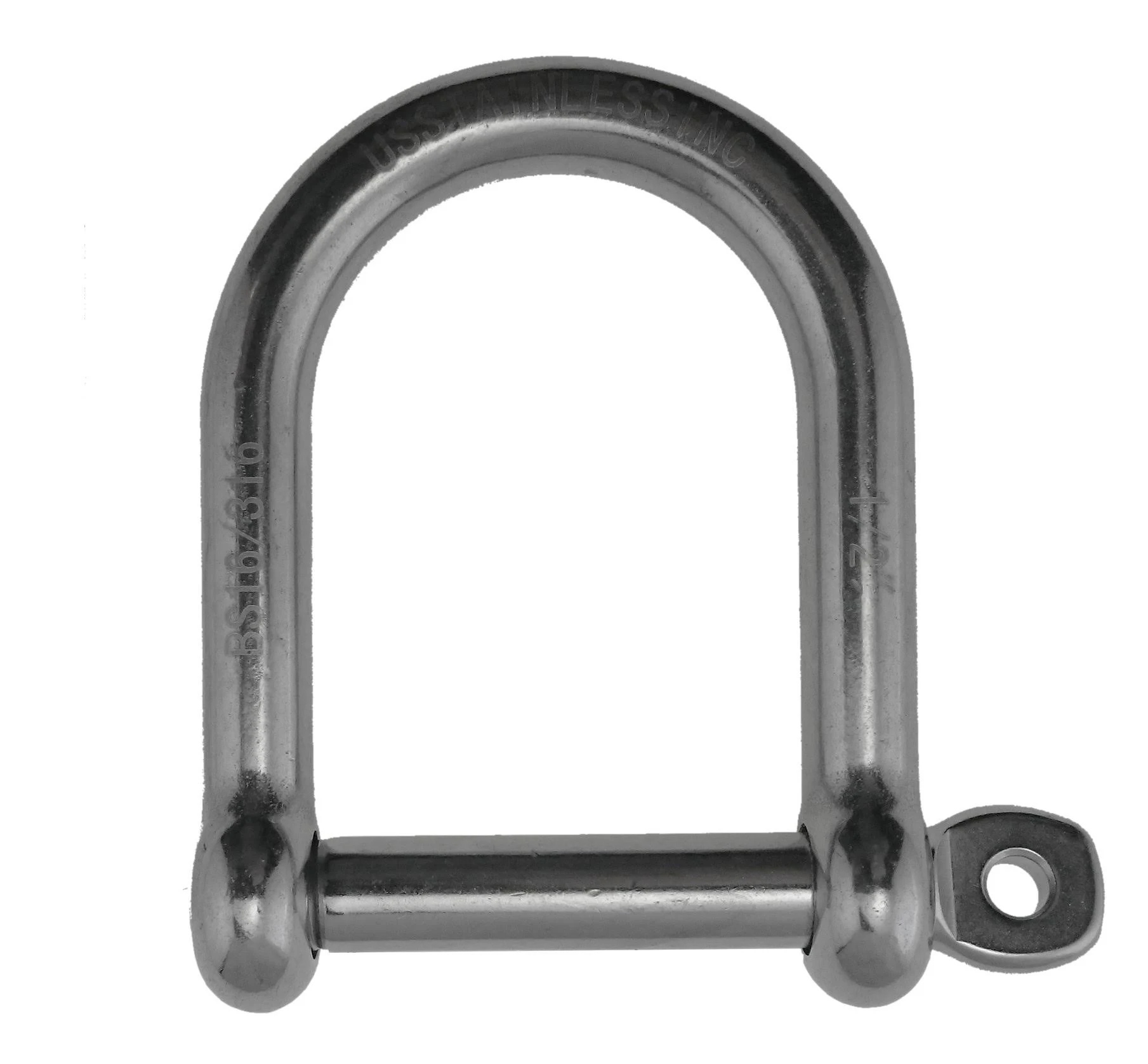 Stainless Steel 316 Wide D Shackle 3/8 (10mm) Marine Grade