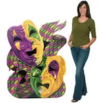 5 Ft. Mardi Gras Mask Cardboard Cutout Stand-Up