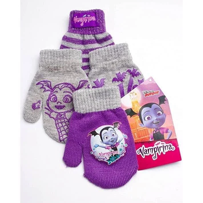 Disney Vampirina 4 Pack Gloves or Mittens Set, Toddler or Little Girl Age 2-7