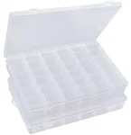 Avlcoaky Bead Organizer 2 Pack 3600 Tackle Box 2 36 Grids 