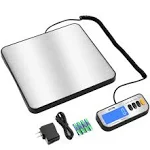 Acteck A-LX460 460lb x 0.1lb Digital Heavy Duty Shipping and Postal Scale with Large Stainless Steel Platform, Batteries and Ac Adapter Included